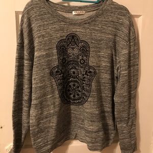 Hamsa hand sweatshirt (heather gray)